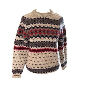 True Vintage Woolrich Fair Isle Sweater 85% Wool Made Hong Kong Nordic Knit M